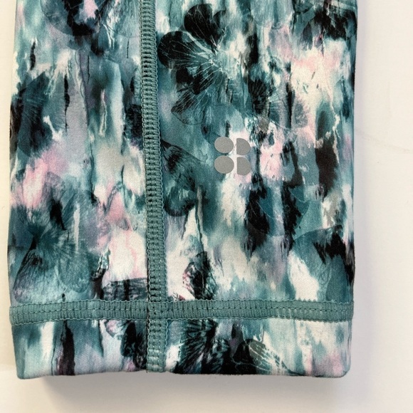 Sweaty Betty Super Sculpt 7/8 Green Print Leggings Size Small - Picture 4 of 8